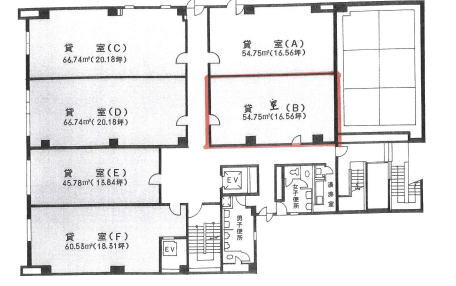 賃貸オフィス間取り図