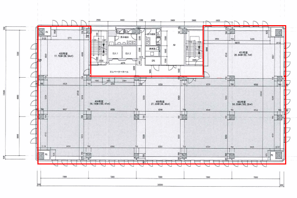 賃貸オフィス間取り図