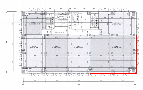 賃貸オフィス間取り図