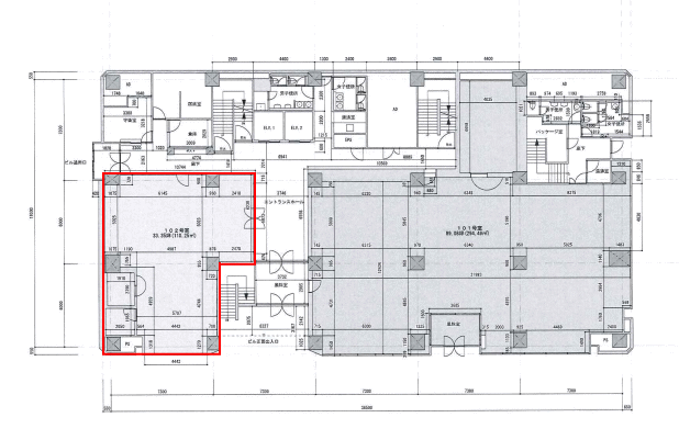 賃貸オフィス間取り図