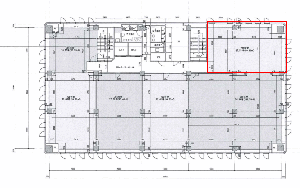 賃貸オフィス間取り図