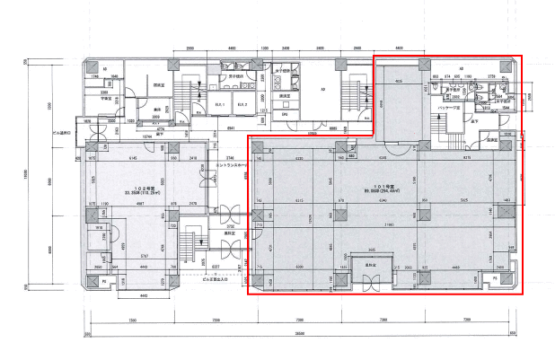 賃貸オフィス間取り図