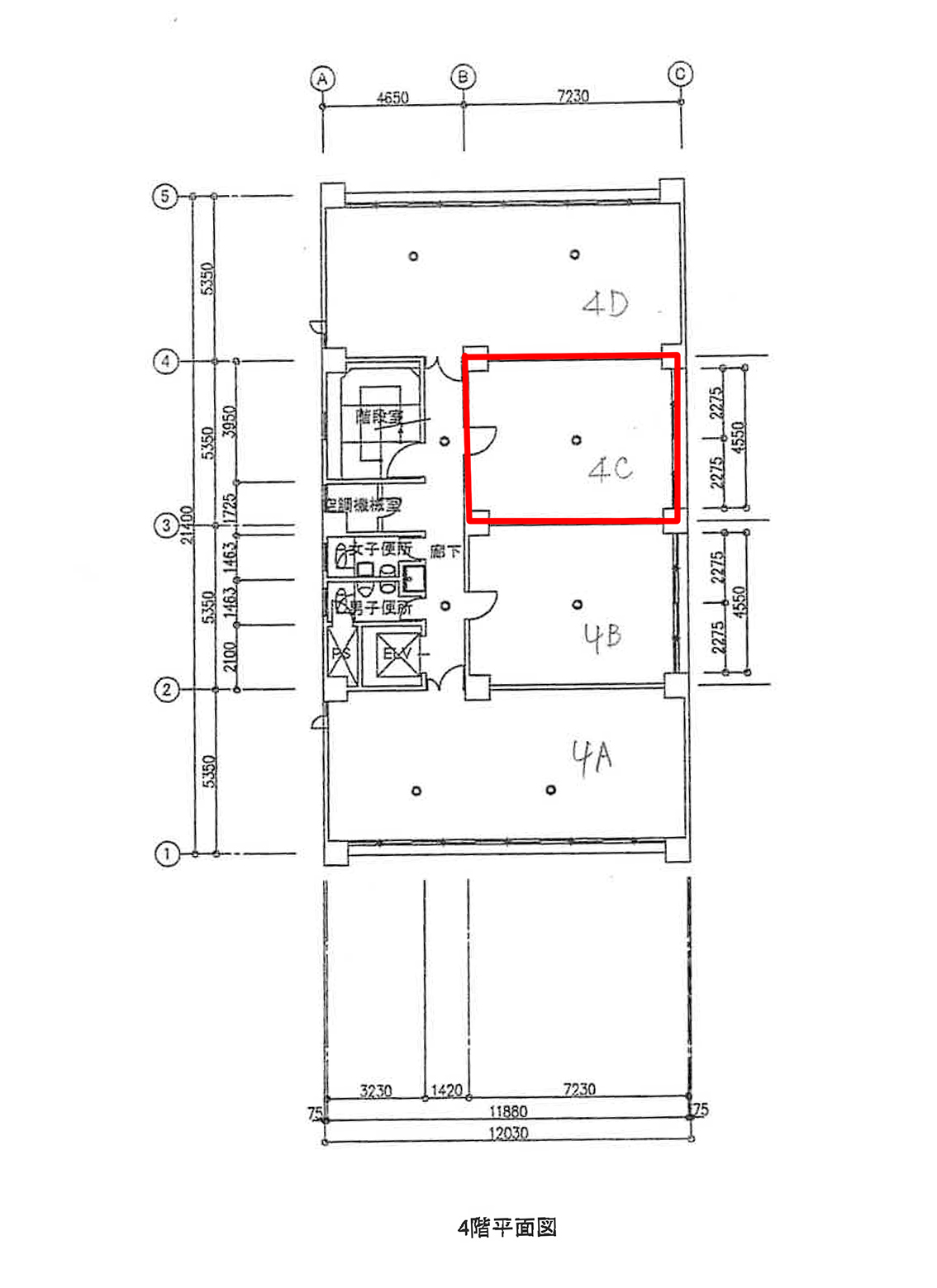 賃貸オフィス間取り図