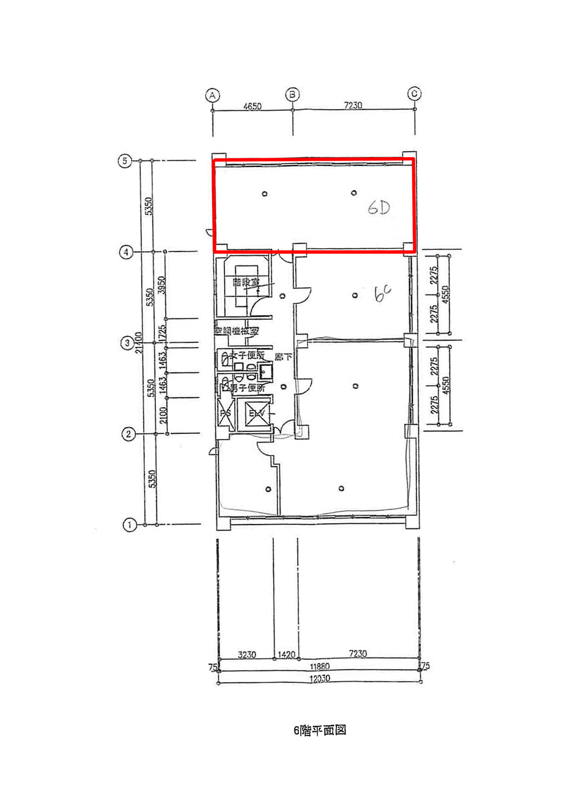 賃貸オフィス間取り図