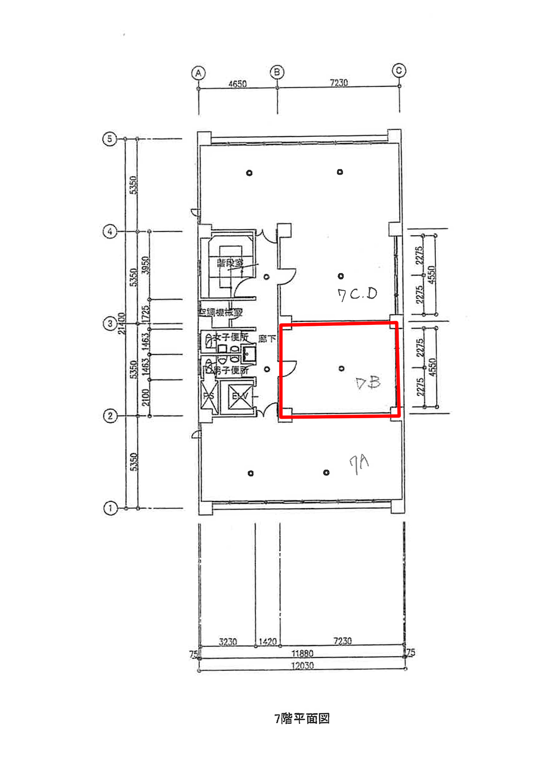 賃貸オフィス間取り図