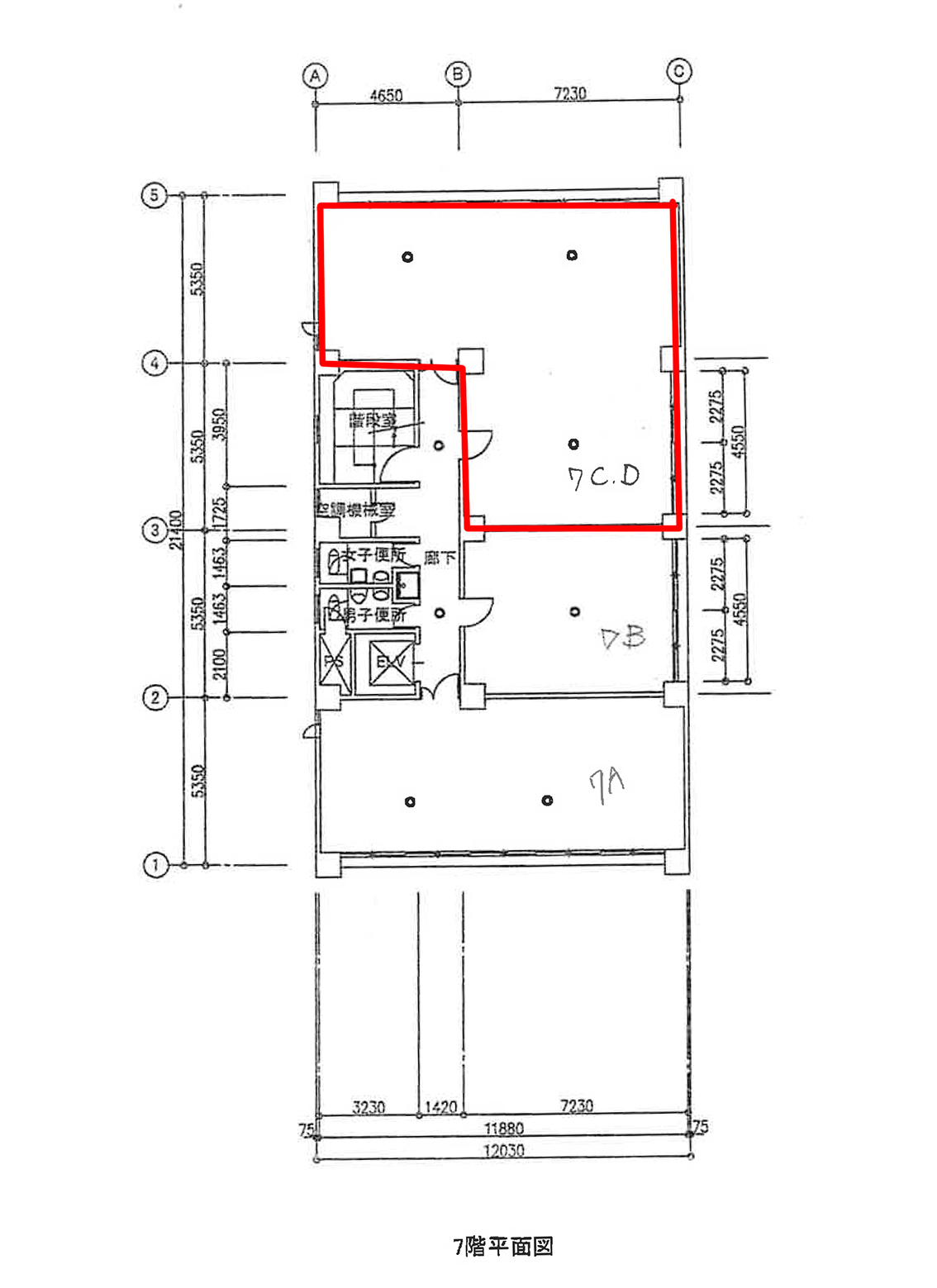 賃貸オフィス間取り図