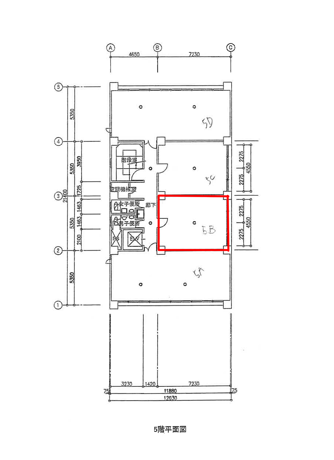 賃貸オフィス間取り図